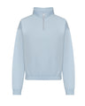 JUST HOODS WOMEN'S CROPPED 1/4 ZIP SWEAT