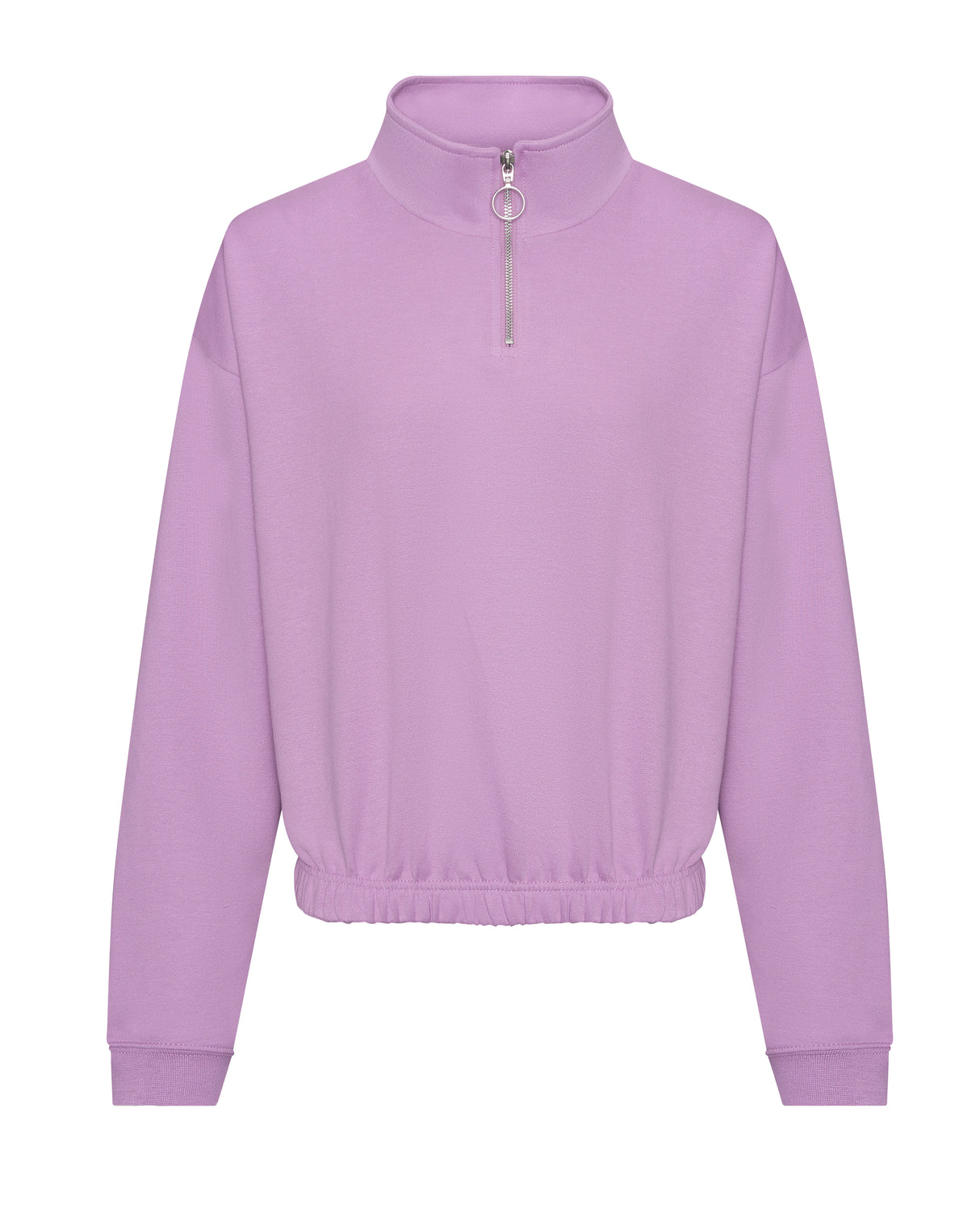 JUST HOODS WOMEN'S CROPPED 1/4 ZIP SWEAT