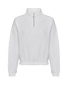 JUST HOODS WOMEN'S CROPPED 1/4 ZIP SWEAT