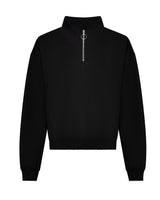 JUST HOODS WOMEN'S CROPPED 1/4 ZIP SWEAT