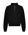 JUST HOODS WOMEN'S CROPPED 1/4 ZIP SWEAT