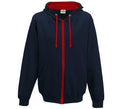 JUST HOODS VARSITY ZIP-UP HOODIE