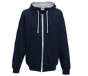 JUST HOODS VARSITY ZIP-UP HOODIE