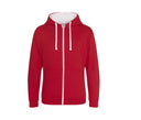 JUST HOODS VARSITY ZIP-UP HOODIE