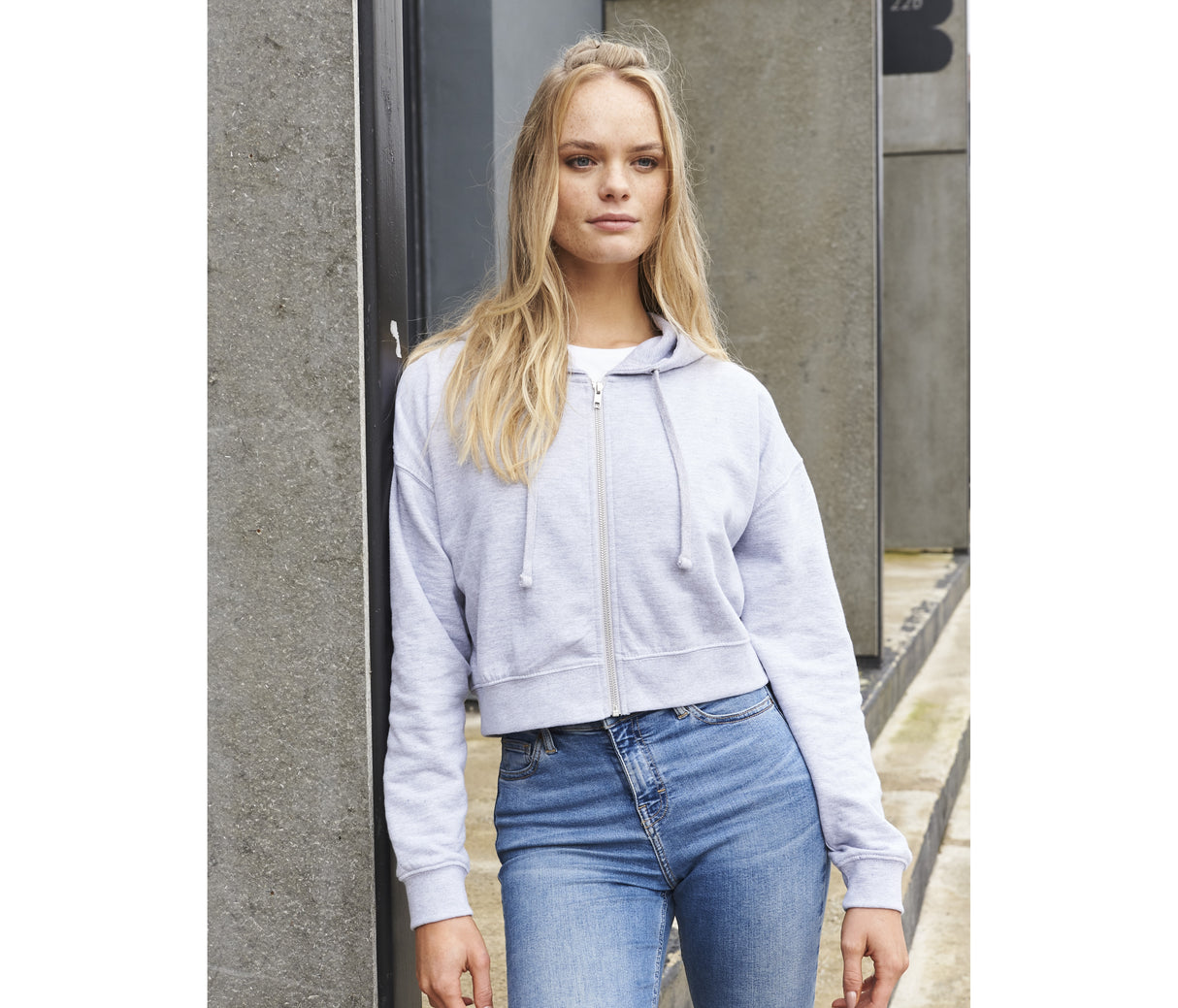 JUST HOODS WOMEN'S FASHION CROPPED ZOODIE