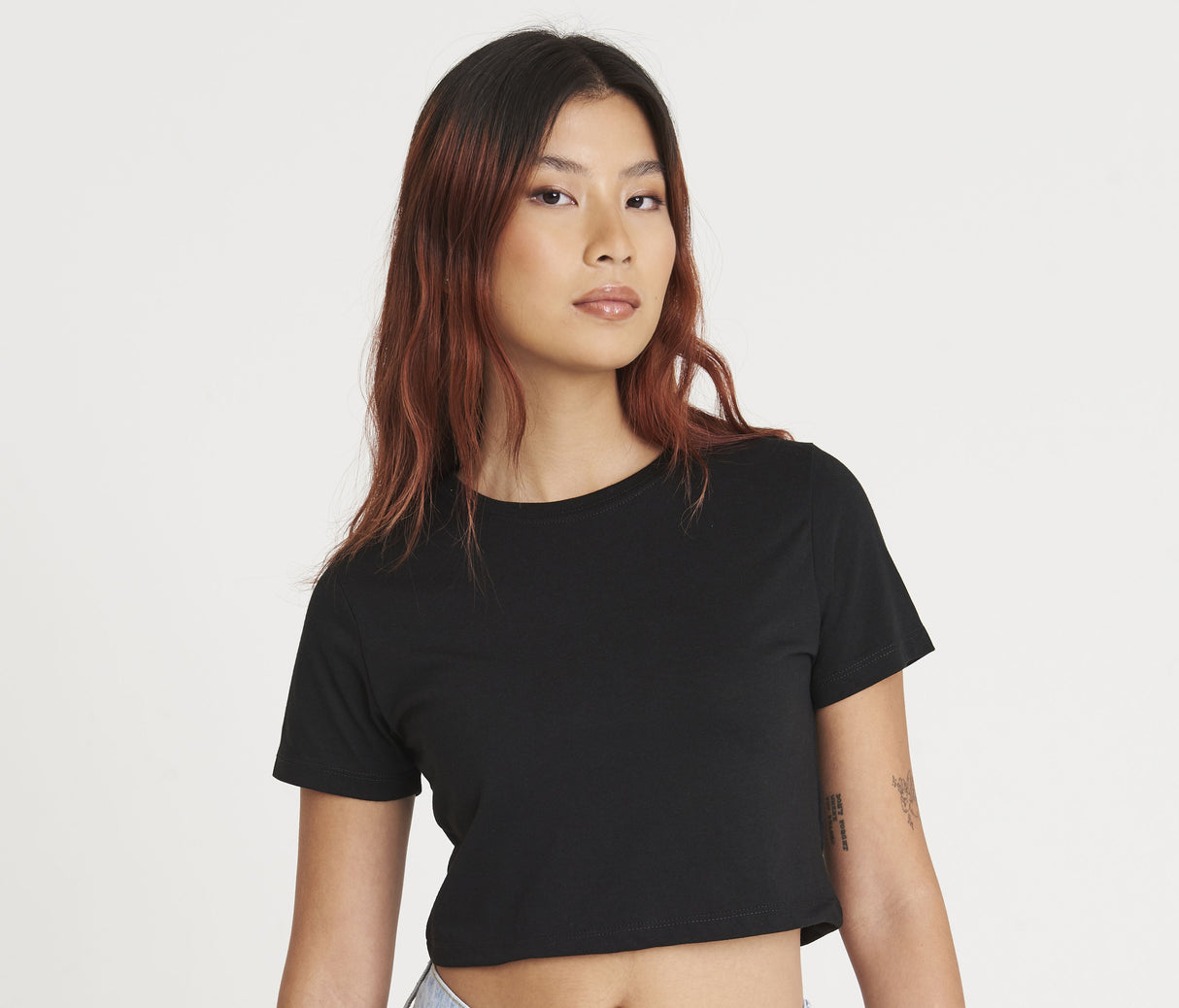 JUST T'S WOMEN'S TRI-BLEND CROPPED T