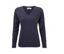 RUSSELL LADIES' V-NECK KNITTED PULLOVER