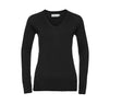 LADIES' V-NECK KNITTED PULLOVER