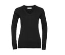 LADIES' V-NECK KNITTED PULLOVER