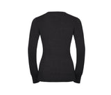 LADIES' V-NECK KNITTED SWEATER