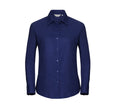 RUSSELL COLLECTION LADIES' LONG SLEEVE TAILORED OXFORD SHIRT