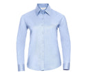 RUSSELL COLLECTION LADIES' LONG SLEEVE TAILORED OXFORD SHIRT