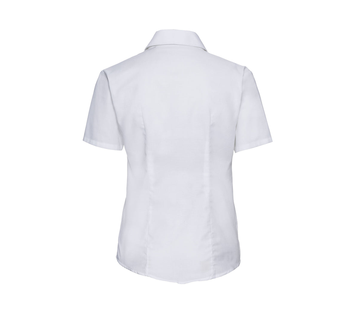 RUSSELL COLLECTION LADIES' SHORT SLEEVE TAILORED OXFORD SHIRT