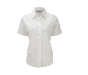 LADIES' SHORT SLEEVE TAILORED OXFORD SHIRT