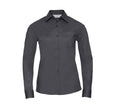RUSSELL COLLECTION LADIES' LONG SLEEVE CLASSIC POLYCOTTON POPLIN SHIRT