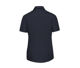 RUSSELL COLLECTION LADIES' SHORT SLEEVE CLASSIC POLYCOTTON POPLIN SHIRT