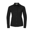 RUSSELL COLLECTION LADIES' LONG SLEEVE CLASSIC PURE COTTON POPLIN SHIRT