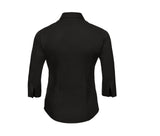 RUSSELL COLLECTION LADIES' 3/4 SLEEVE FITTED STRETCH SHIRT