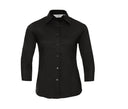RUSSELL COLLECTION LADIES' 3/4 SLEEVE FITTED STRETCH SHIRT