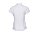 RUSSELL COLLECTION LADIES' SHORT SLEEVE FITTED STRETCH SHIRT