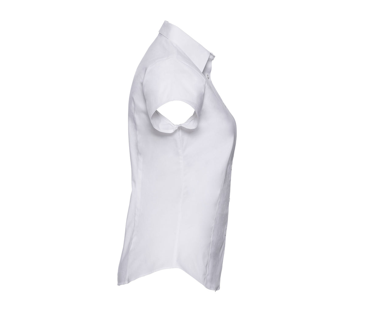 RUSSELL COLLECTION LADIES' SHORT SLEEVE FITTED STRETCH SHIRT