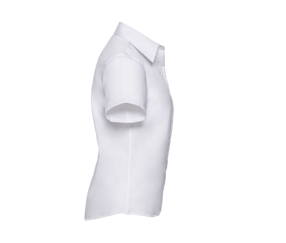 RUSSELL COLLECTION LADIES' SHORT SLEEVE TAILORED ULTIMATE NON-IRON SHIRT