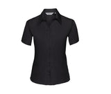 RUSSELL COLLECTION LADIES' SHORT SLEEVE TAILORED ULTIMATE NON-IRON SHIRT