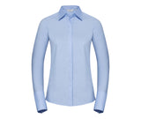 RUSSELL COLLECTION LADIES' LONG SLEEVE FITTED ULTIMATE STRETCH SHIRT