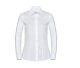 LADIES' LONG SLEEVE TAILORED HERRINGBONE SHIRT
