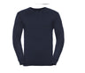 RUSSELL MEN'S V-NECK KNITTED PULLOVER