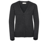 RUSSELL WOMEN'S V-NECK KNITTED CARDIGAN