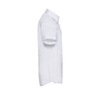 RUSSELL COLLECTION MEN'S SHORT SLEEVE TAILORED OXFORD SHIRT