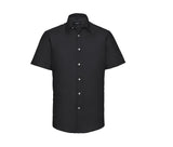 RUSSELL COLLECTION MEN'S SHORT SLEEVE TAILORED OXFORD SHIRT