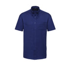 RUSSELL COLLECTION MEN'S SHORT SLEEVE CLASSIC OXFORD SHIRT