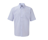 RUSSELL COLLECTION MEN'S SHORT SLEEVE CLASSIC OXFORD SHIRT