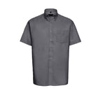 RUSSELL COLLECTION MEN'S SHORT SLEEVE CLASSIC OXFORD SHIRT