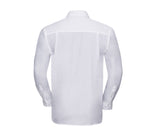 RUSSELL COLLECTION MEN'S LONG SLEEVE CLASSIC POLYCOTTON POPLIN SHIRT