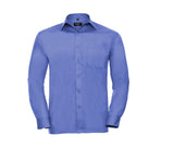 RUSSELL COLLECTION MEN'S LONG SLEEVE CLASSIC POLYCOTTON POPLIN SHIRT