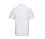 RUSSELL COLLECTION MEN'S SHORT SLEEVE CLASSIC POLYCOTTON POPLIN SHIRT
