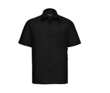 RUSSELL COLLECTION MEN'S SHORT SLEEVE CLASSIC POLYCOTTON POPLIN SHIRT