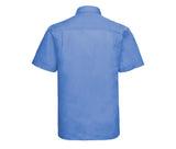 RUSSELL COLLECTION MEN'S SHORT SLEEVE CLASSIC POLYCOTTON POPLIN SHIRT