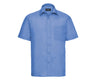 RUSSELL COLLECTION MEN'S SHORT SLEEVE CLASSIC POLYCOTTON POPLIN SHIRT