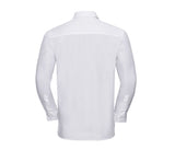 RUSSELL COLLECTION MEN'S LONG SLEEVE CLASSIC PURE COTTON POPLIN SHIRT