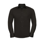 RUSSELL COLLECTION MEN'S LONG SLEEVE FITTED STRETCH SHIRT