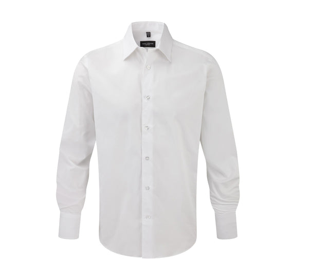 MEN'S LONG SLEEVE FITTED STRETCH SHIRT