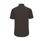 RUSSELL COLLECTION MEN'S SHORT SLEEVE FITTED STRETCH SHIRT