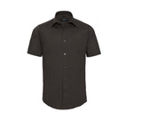 RUSSELL COLLECTION MEN'S SHORT SLEEVE FITTED STRETCH SHIRT