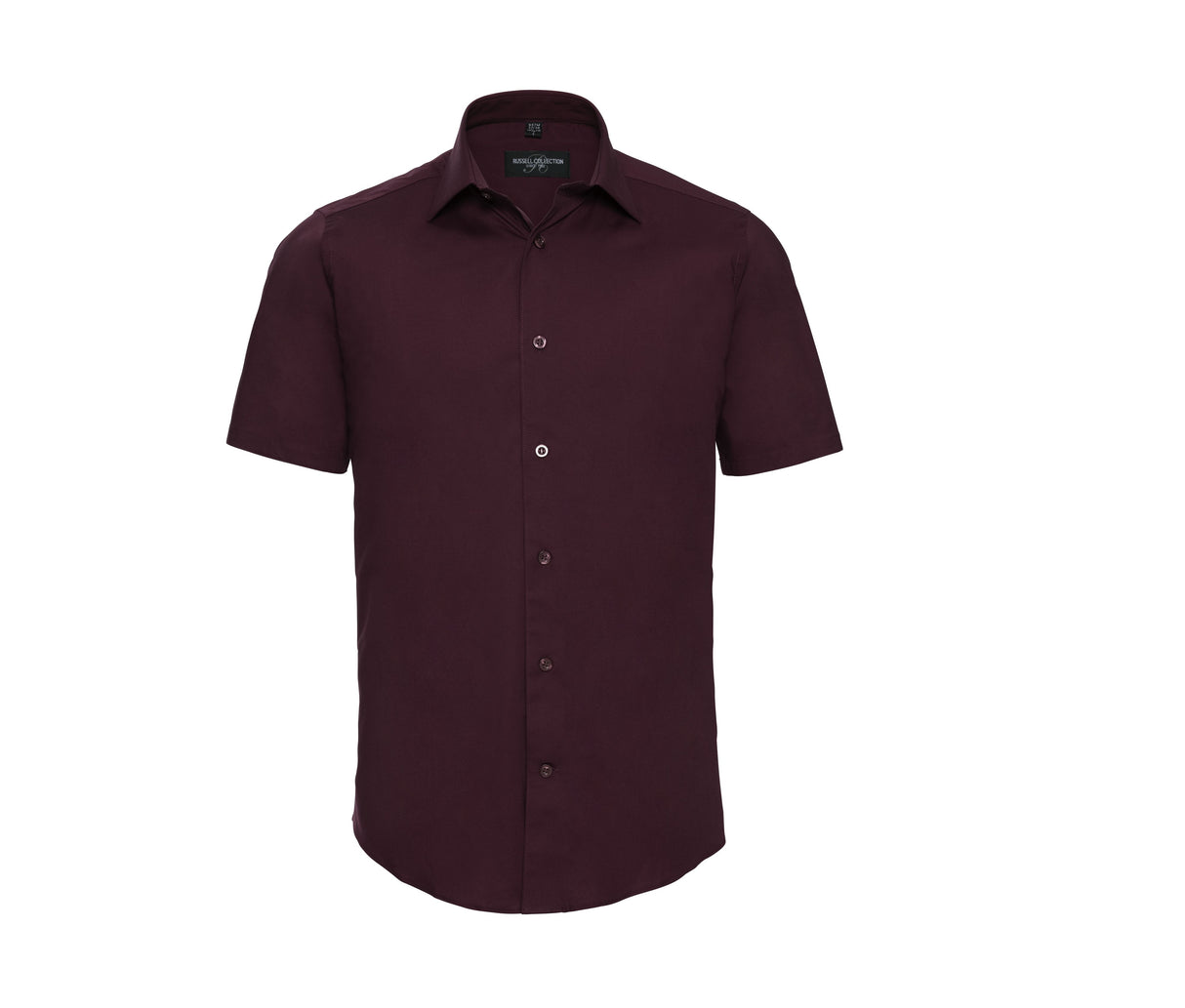 RUSSELL COLLECTION MEN'S SHORT SLEEVE FITTED STRETCH SHIRT