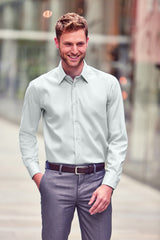 RUSSELL COLLECTION MEN'S LONG SLEEVE TAILORED ULTIMATE NON-IRON SHIRT