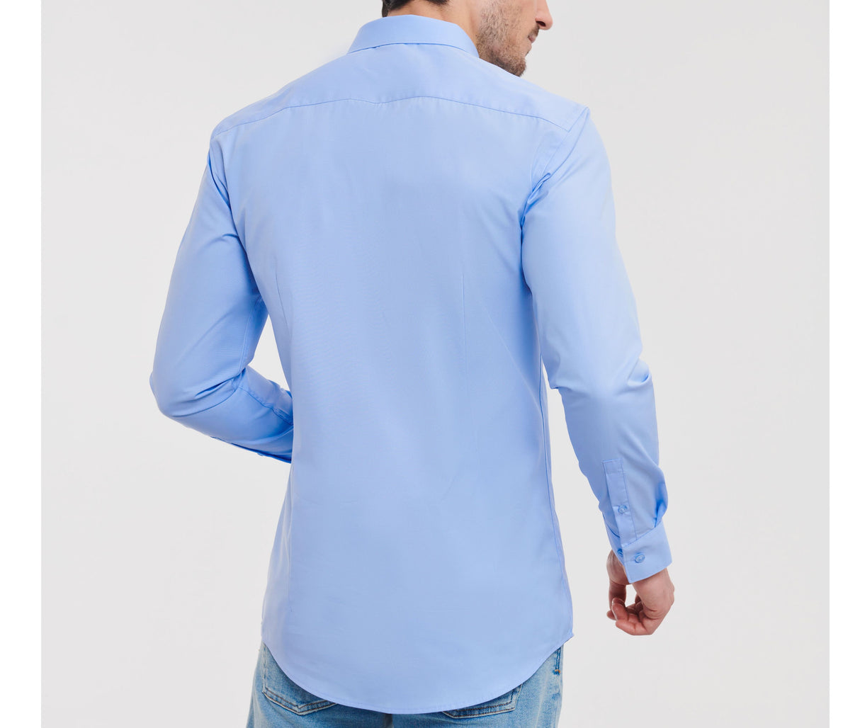 RUSSELL COLLECTION MEN'S LONG SLEEVE FITTED ULTIMATE STRETCH SHIRT